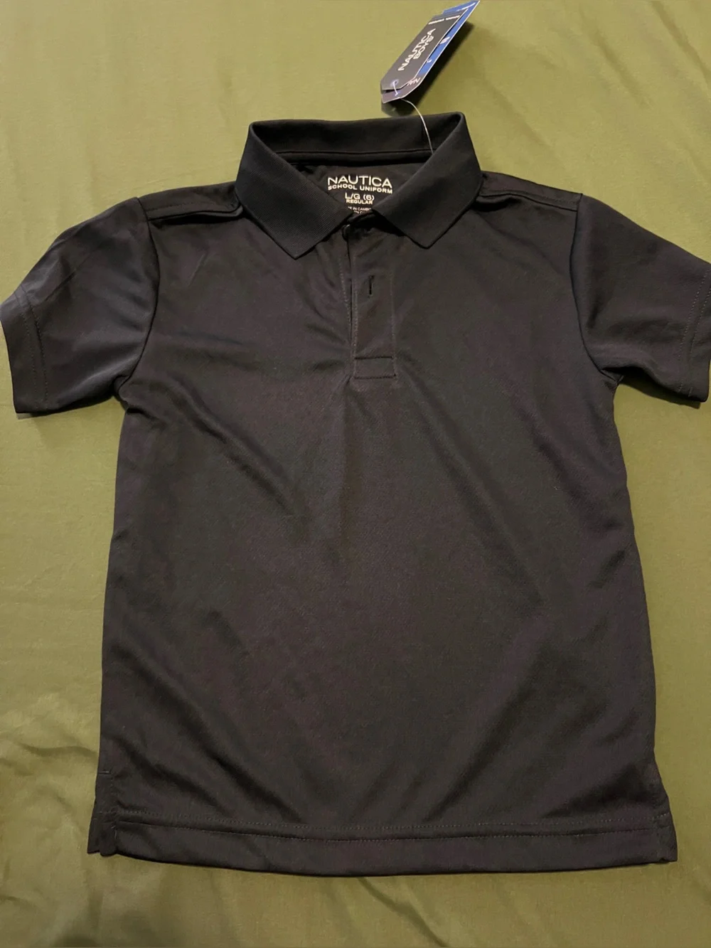 Nautica Navy Short-Sleeve Polo Shirt Boys Size L 6